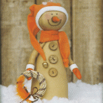 Делаем куклу: Кофейный снеговик