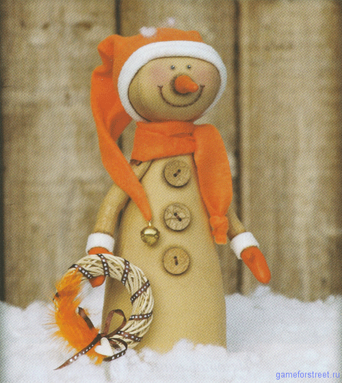 делаем куклу кофейный снеговик
